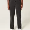 Kurviga High-Rise tvättade svarta raka jeans Kurviga High-Rise tvättade svarta raka jeans