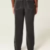 Kurviga High-Rise tvättade svarta raka jeans Kurviga High-Rise tvättade svarta raka jeans