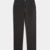 Kurviga High-Rise tvättade svarta raka jeans Kurviga High-Rise tvättade svarta raka jeans