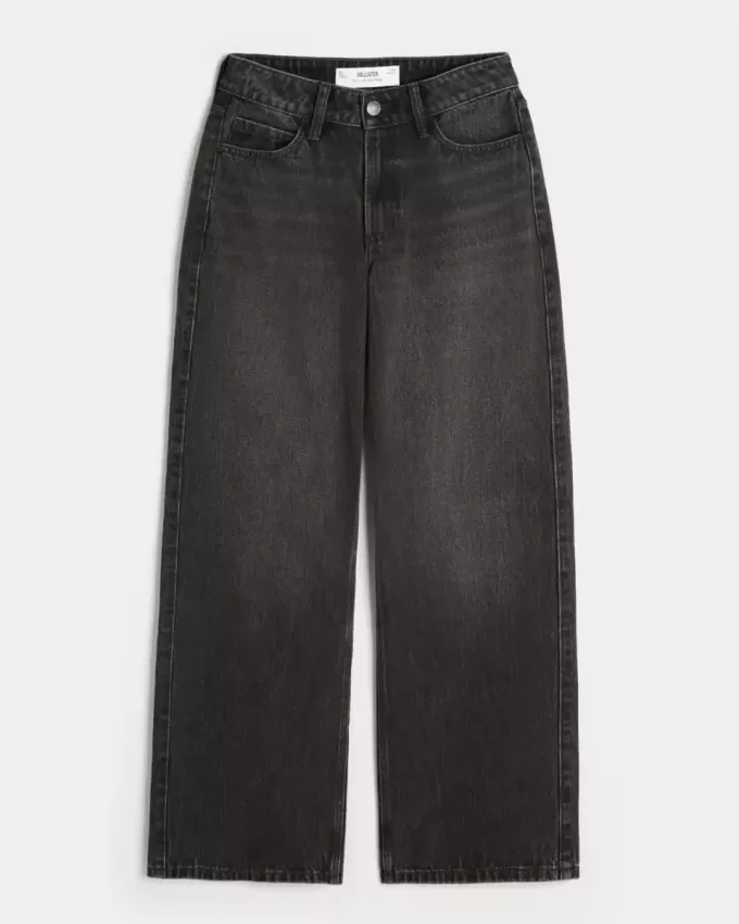 Kurviga High-Rise Washed Black Baggy Jeans Kurviga High-Rise Washed Black Baggy Jeans