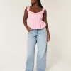Kurviga låg-Rise Light Wash Baggy Jeans