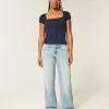 Kurviga låg-Rise Light Wash Baggy Jeans Kurviga låg-Rise Light Wash Baggy Jeans