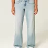 Kurviga låg-Rise Light Wash Baggy Jeans Kurviga låg-Rise Light Wash Baggy Jeans
