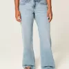 Kurviga låg-Rise Medium Wash Baggy Jeans Kurviga låg-Rise Medium Wash Baggy Jeans