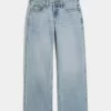 Kurviga låg-Rise Medium Wash Baggy Jeans Kurviga låg-Rise Medium Wash Baggy Jeans