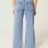 Kurviga låg-Rise Ripped Medium Wash Baggy Jeans Kurviga låg-Rise Ripped Medium Wash Baggy Jeans