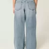 Kurviga Låg-Rise Ripped Medium Wash Super Baggy Jeans