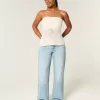 Kurviga låga distressed baggy jeans Kurviga låga distressed baggy jeans