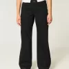 Kurviga låga svarta baggy jeans