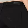 Kurviga låga svarta superskinny jeans