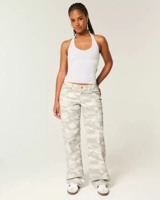 Kurviga låga Y2K Camo Baggy Jeans Kurviga låga Y2K Camo Baggy Jeans
