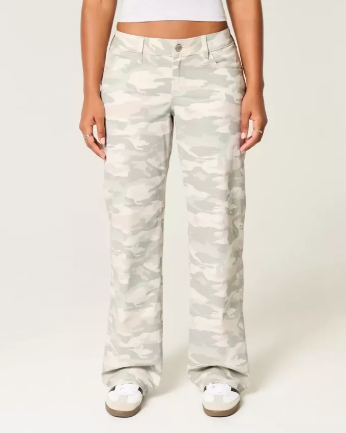 Kurviga låga Y2K Camo Baggy Jeans Kurviga låga Y2K Camo Baggy Jeans