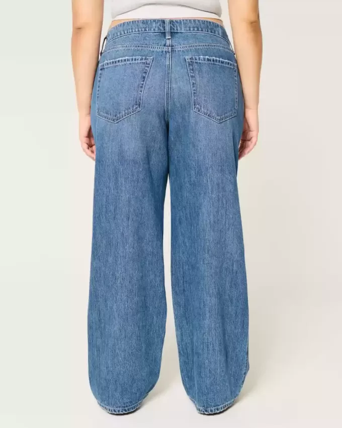 Kurviga mid-Rise Medium Wash Baggy Jeans Kurviga mid-Rise Medium Wash Baggy Jeans