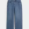 Kurviga mid-Rise Medium Wash Baggy Jeans Kurviga mid-Rise Medium Wash Baggy Jeans