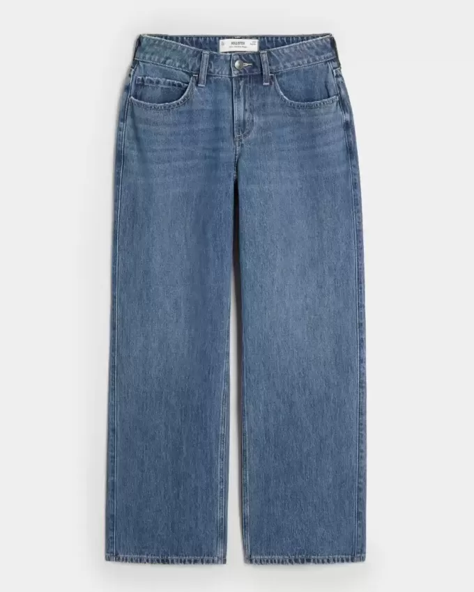 Kurviga mid-Rise Medium Wash Baggy Jeans Kurviga mid-Rise Medium Wash Baggy Jeans