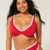 Kurvlig High Apex Ribbed Bygel Bikinitopp