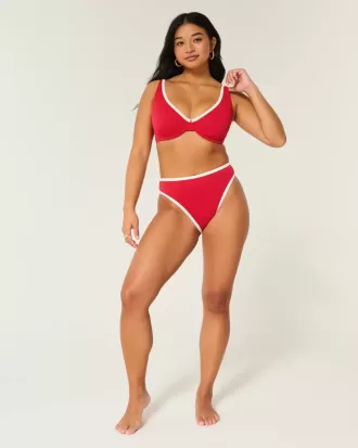 Kurvlig High Apex Ribbed Bygel Bikinitopp