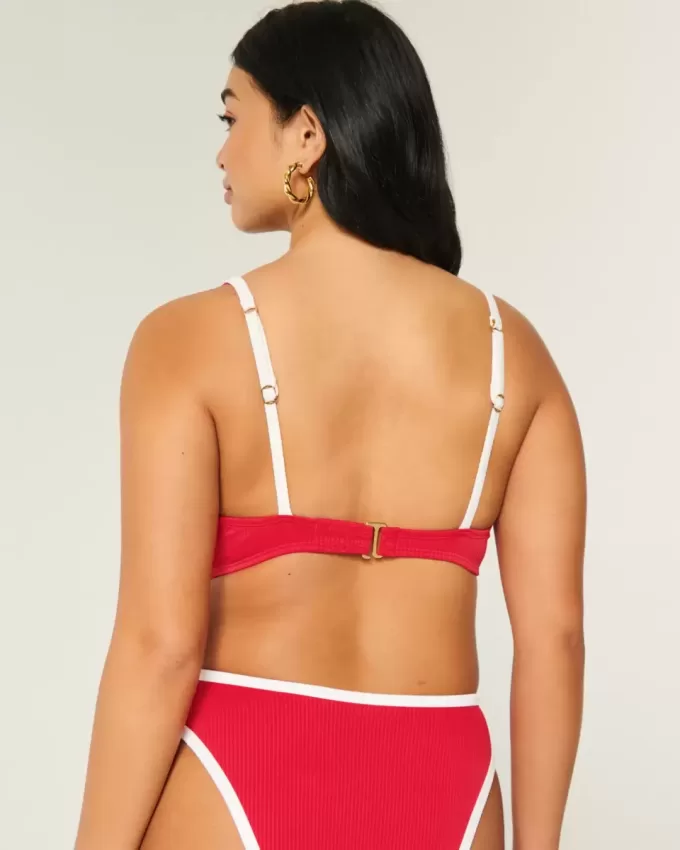 Kurvlig High Apex Ribbed Bygel Bikinitopp