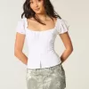Kurvt låghus Camo Denim Mini Skort Kurvt låghus Camo Denim Mini Skort