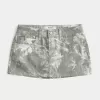 Kurvt låghus Camo Denim Mini Skort Kurvt låghus Camo Denim Mini Skort