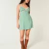 Lace Detail Slip Mini Klänning Lace Detail Slip Mini Klänning