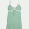 Lace Detail Slip Mini Klänning Lace Detail Slip Mini Klänning
