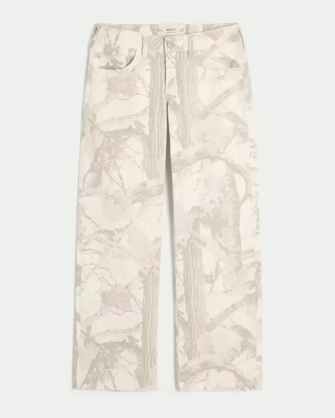 Lågfärgade Camo Baggy Jeans Lågfärgade Camo Baggy Jeans