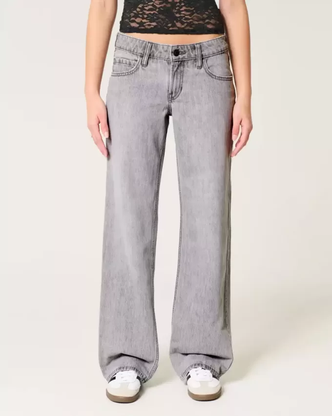 Lågfärgade grå baggy jeans Lågfärgade grå baggy jeans