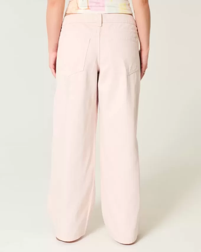 Lågfärgade rosa superbaggy jeans