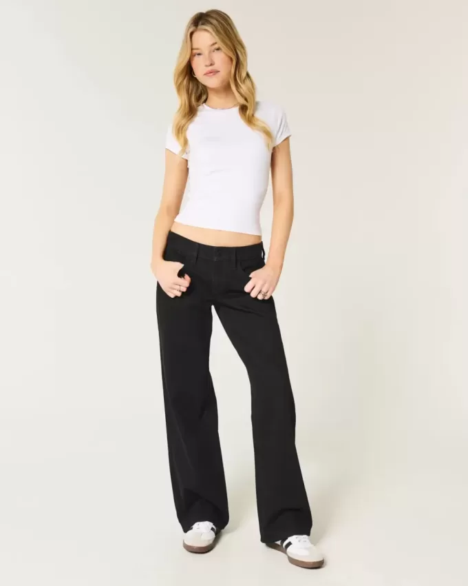 Lågfärgade svarta baggy jeans Lågfärgade svarta baggy jeans
