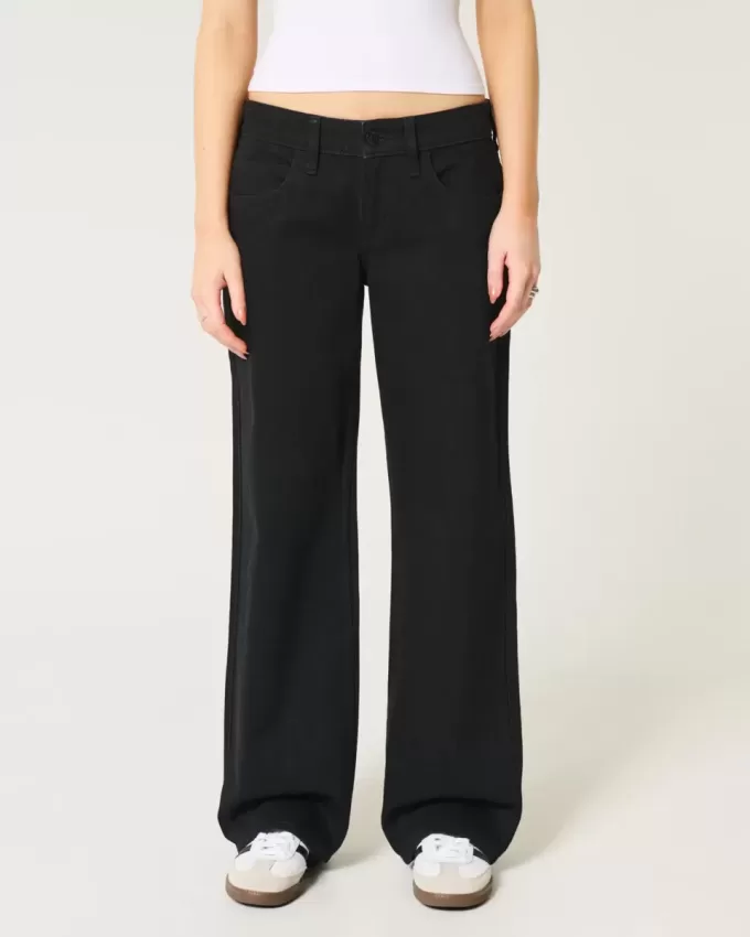 Lågfärgade svarta baggy jeans Lågfärgade svarta baggy jeans