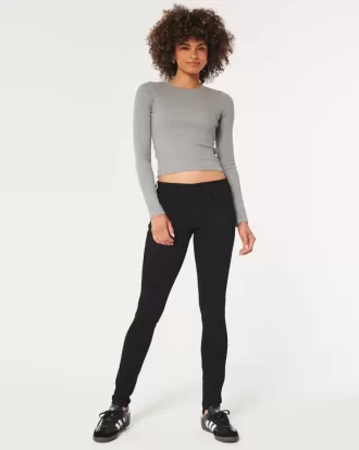 Lågfärgade svarta superskinny jeans