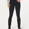 Lågfärgade svarta superskinny jeans