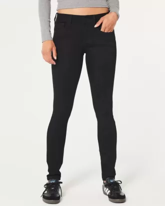 Lågfärgade svarta superskinny jeans