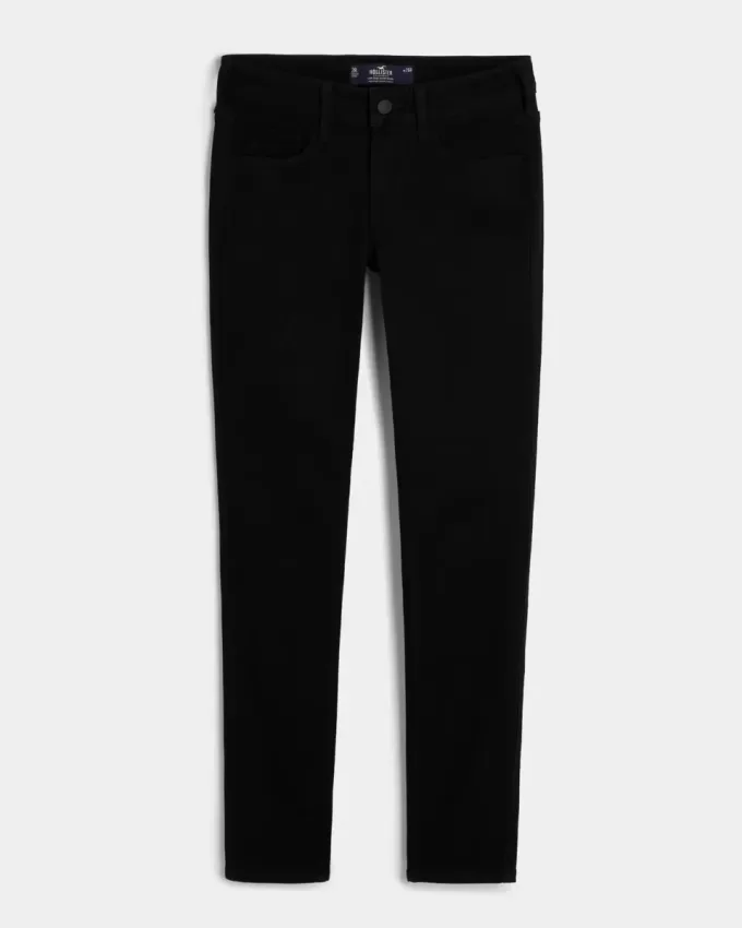 Lågfärgade svarta superskinny jeans