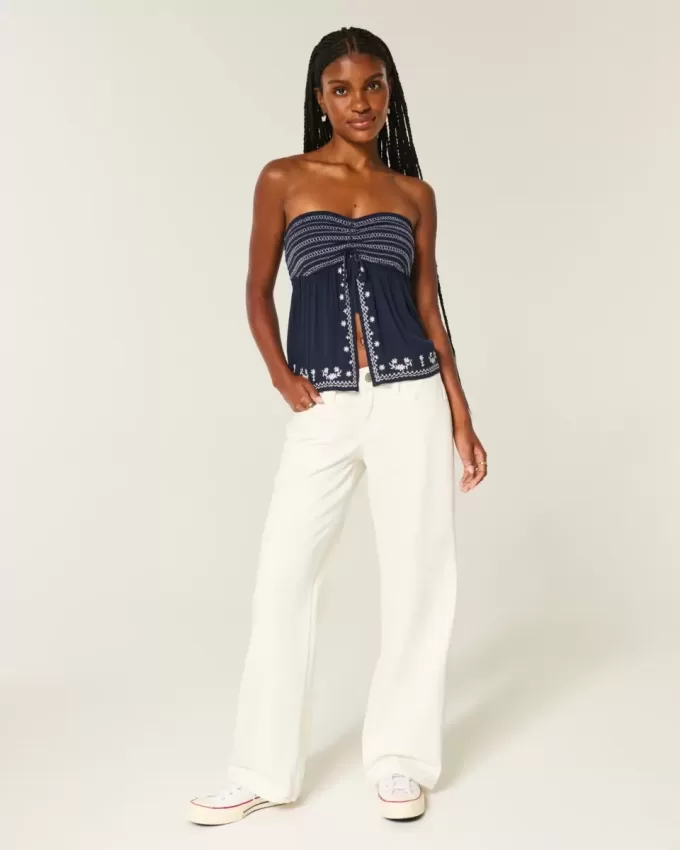 Lågfärgade vita baggy jeans Lågfärgade vita baggy jeans