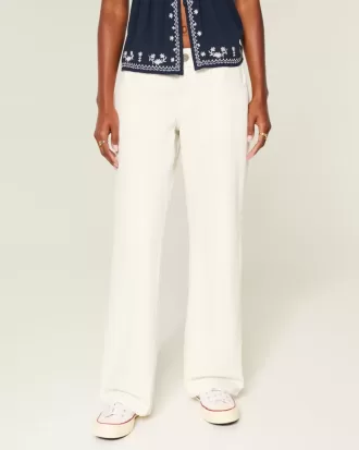 Lågfärgade vita baggy jeans