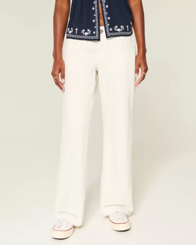 Lågfärgade vita baggy jeans Lågfärgade vita baggy jeans