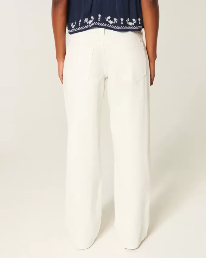 Lågfärgade vita baggy jeans Lågfärgade vita baggy jeans