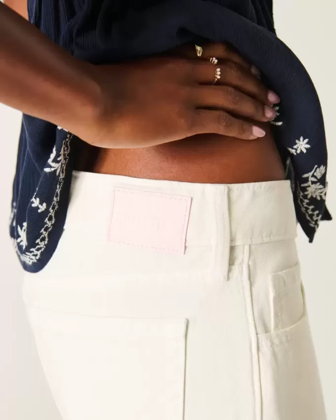 Lågfärgade vita baggy jeans Lågfärgade vita baggy jeans