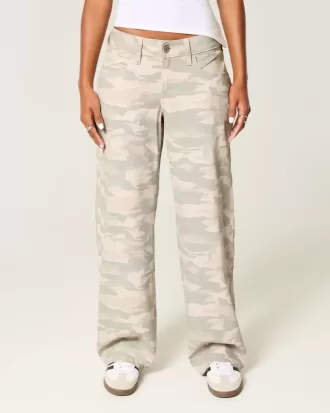 Lågfärgade Y2K Camo Baggy Jeans Lågfärgade Y2K Camo Baggy Jeans