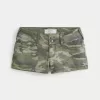 Lågfärgade Y2K Camo Twill Shortie Shorts Lågfärgade Y2K Camo Twill Shortie Shorts