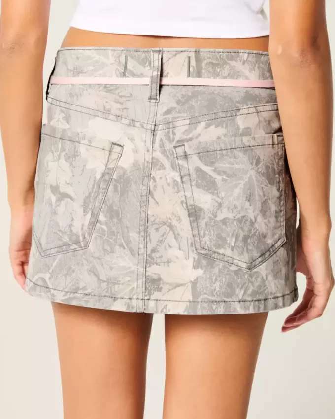 Lågt rosa skosnöre Camo Mini Skort Lågt rosa skosnöre Camo Mini Skort