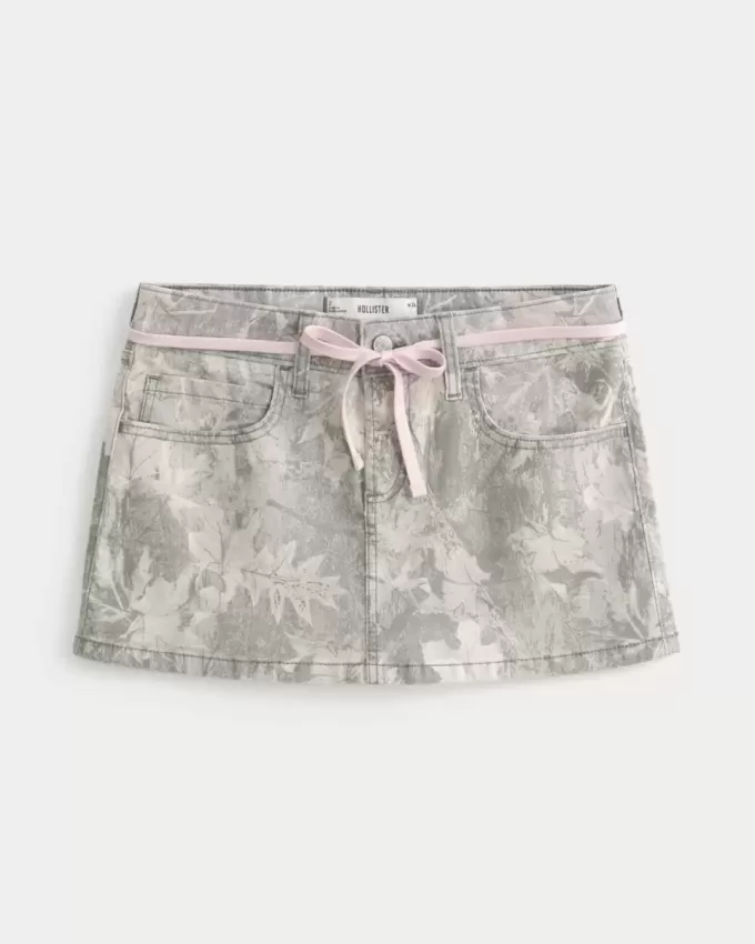 Lågt rosa skosnöre Camo Mini Skort Lågt rosa skosnöre Camo Mini Skort