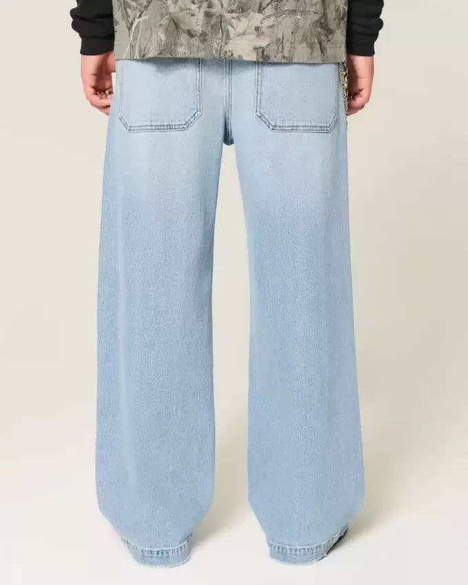 Light Wash Astronaut Graphic Super Baggy Jeans Light Wash Astronaut Graphic Super Baggy Jeans