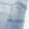 Light Wash Baggy Denim Painter Shorts