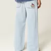 Light Wash New York Graphic Super Baggy Jeans Light Wash New York Graphic Super Baggy Jeans
