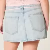 Light Wash Skosnöre Denim Mini Skort Light Wash Skosnöre Denim Mini Skort
