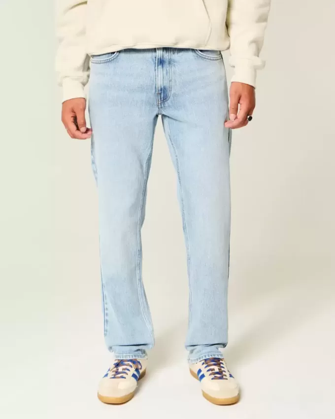 Light Wash Slim Straight Jeans Light Wash Slim Straight Jeans