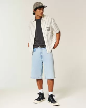Light Wash Super Baggy jeansshorts